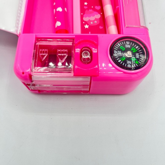 Tinc Mallo Character Pop Out Pencil Case Pink Pop Out Compartment push button - Picture 7 of 12